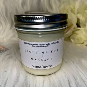 6oz light me for a massage Candle